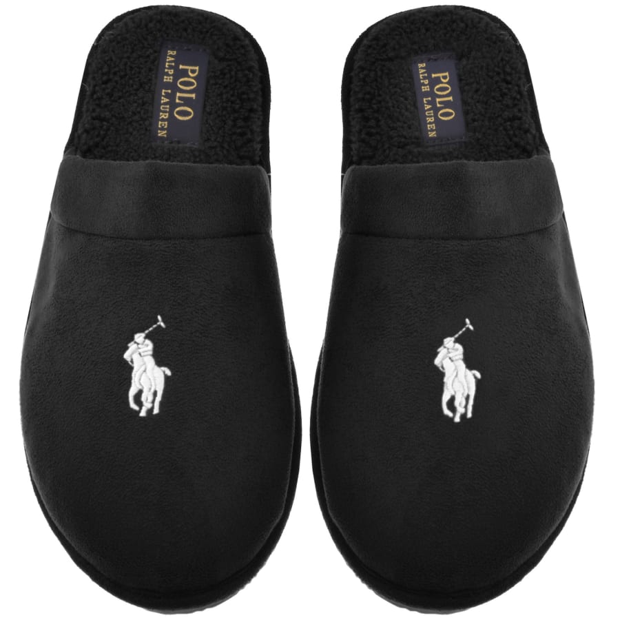 Ralph Lauren Klarence Slippers Black Mainline Menswear United States